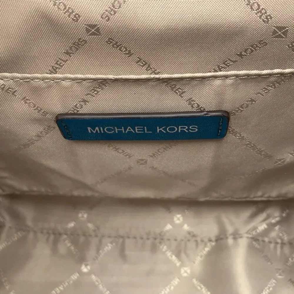 Michael Kors Avril Small Leather Top-Zip Satchel Lagoon color - Picture 12 of 16